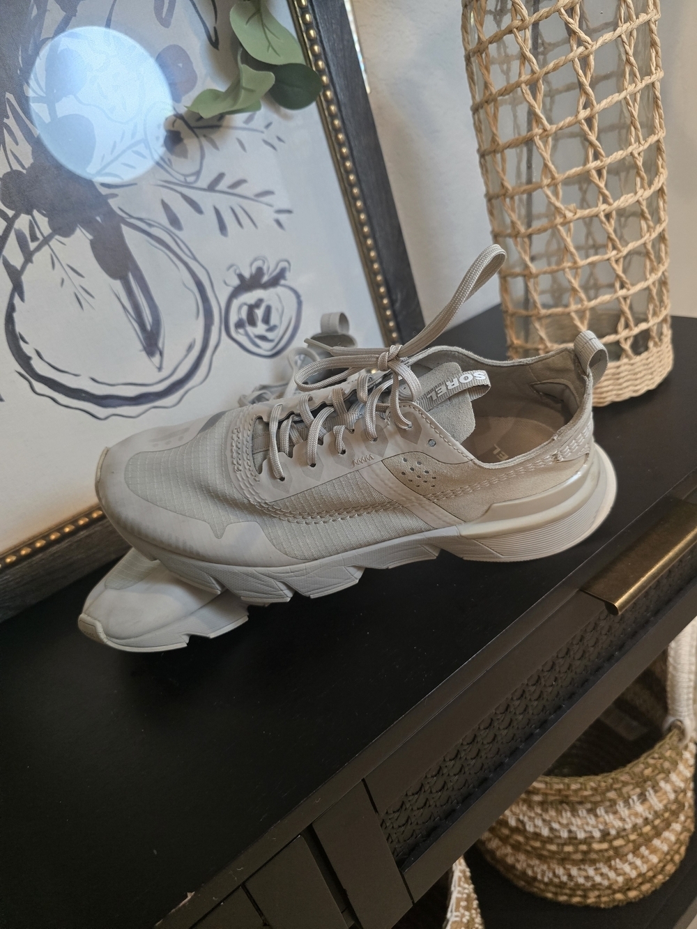 Sorel Kinetic Rush Ripstop Fabric Sneakers in Dove Grey Women's 9
